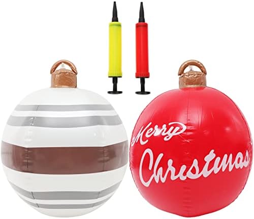Toyvian Надуваем Коледна топка от PVC, 1 Комплект Големия Уличен Украсени Кълбо, Многофункционална Играчка-Топка, Коледни Надуваеми