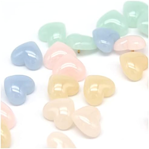 USOSOU 20 мм Красиви Перлени Копчета във формата на Сърце, Копчета в ярки цветове, за Облекло, Шивашки Ризи, Блейзър, Булчински