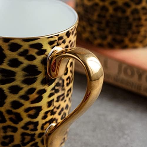 Набор от Кафе на Steins YAYWP Керамични Отломки от Чаша За Мляко Златни Чаши Чай От пном пен С Лъжица В Подарък