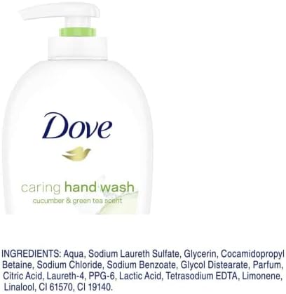 Препарат за измиване на ръцете на Dove Caring, краставица и Зелен чай, 8,45 течни унции (опаковка от 6 броя)