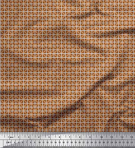 Памучен батистовая плат Soimoi с геометричен фин принтом ширина 1 ярд 56 инча
