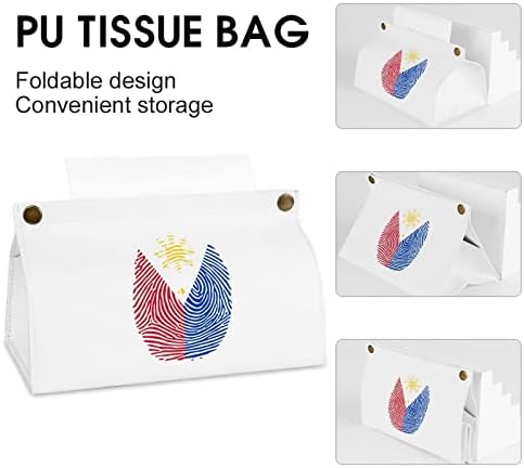 Филипините Капак Кутии За Салфетки с Отпечатъци от пръсти, Модерни Кърпички От Изкуствена Кожа, Държач за Кърпички за Кола, Нощни