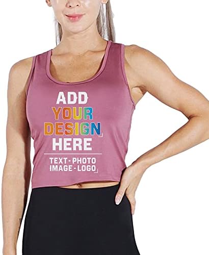 DEYI Потребителски женски Съкратен Блузи без ръкави с технологията Tech Добавете вашия Текстов лого