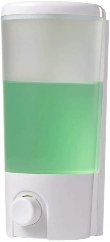 DVTEL Стенен Ръчно Опаковка сапун за плотове за Баня, Прес-бутилка за дезинфектант за ръце, Подходяща за баня (Цвят: бял)