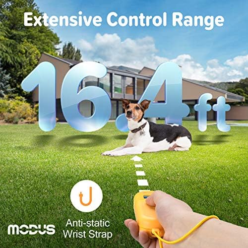 Устройство за борба с лай MODUS, устройство за дресура на кучета, 3 в 1, 3 ултразвукови режима, Акумулаторна батерия мол кучешки